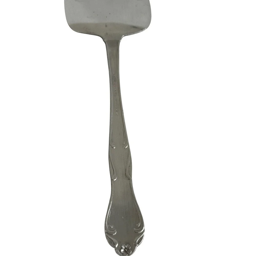 Vintage Capco Stainless Steel Japan Pie Cake Server Floral‎ Handle 8.5